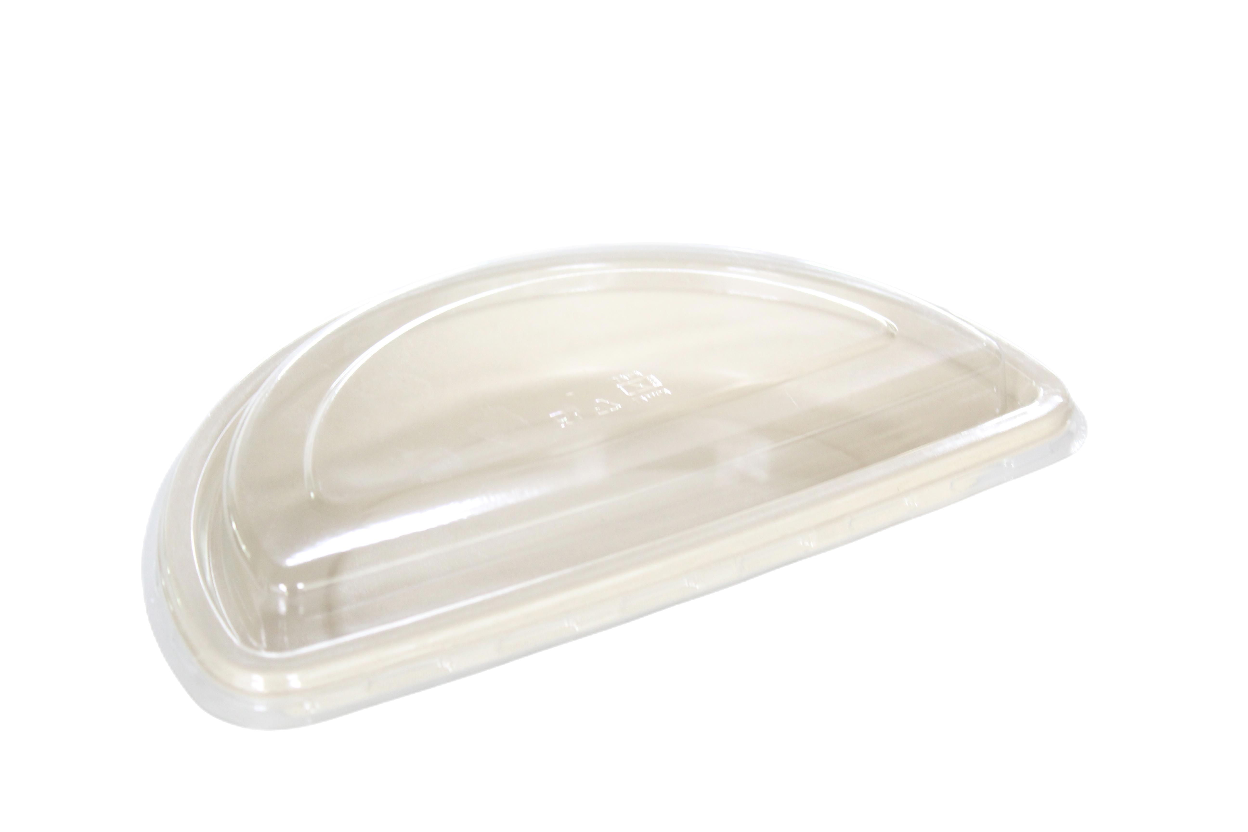 Sugarcane Semi-circular tray with PET lid