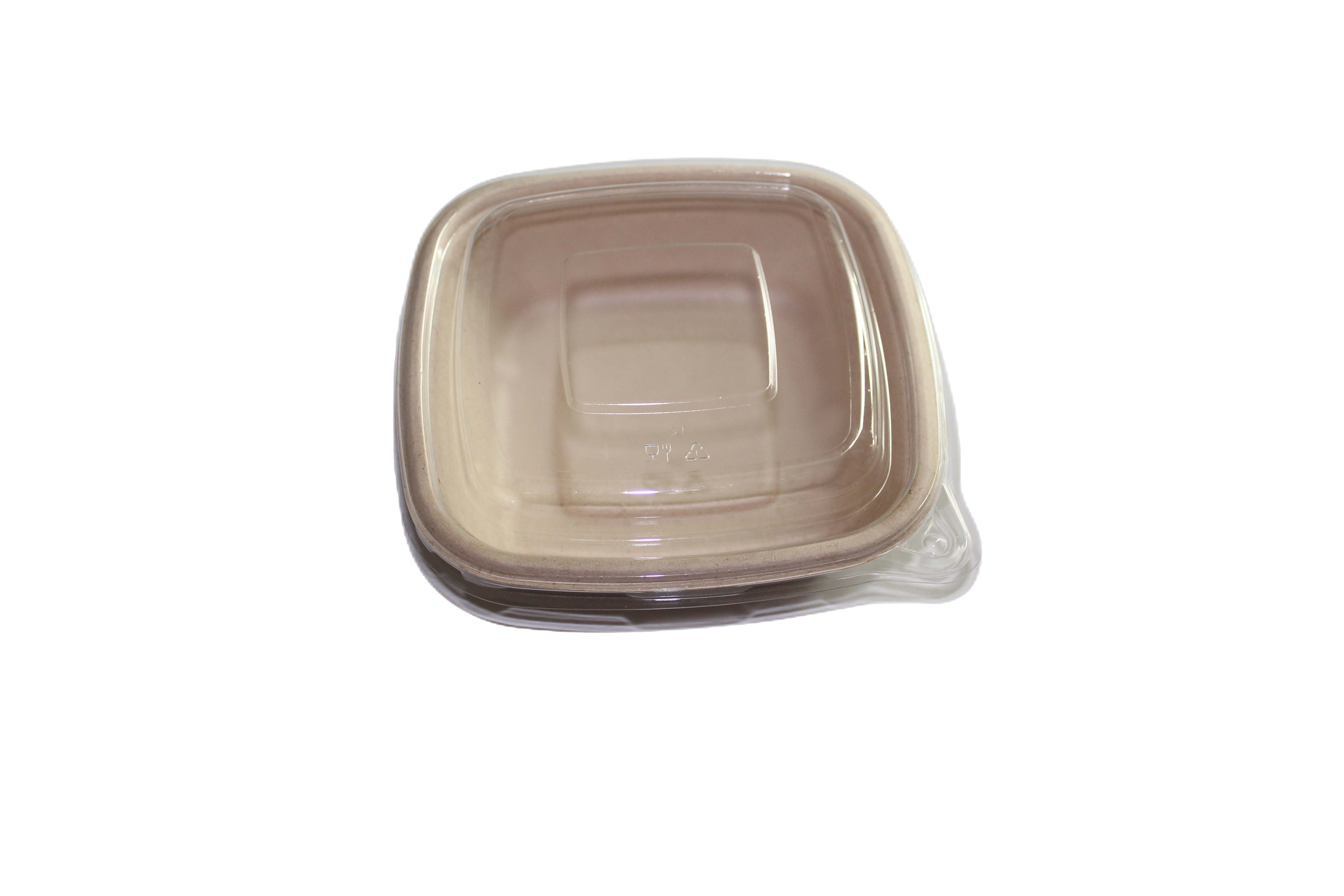 Sugarcane croquettes tray with PP lid