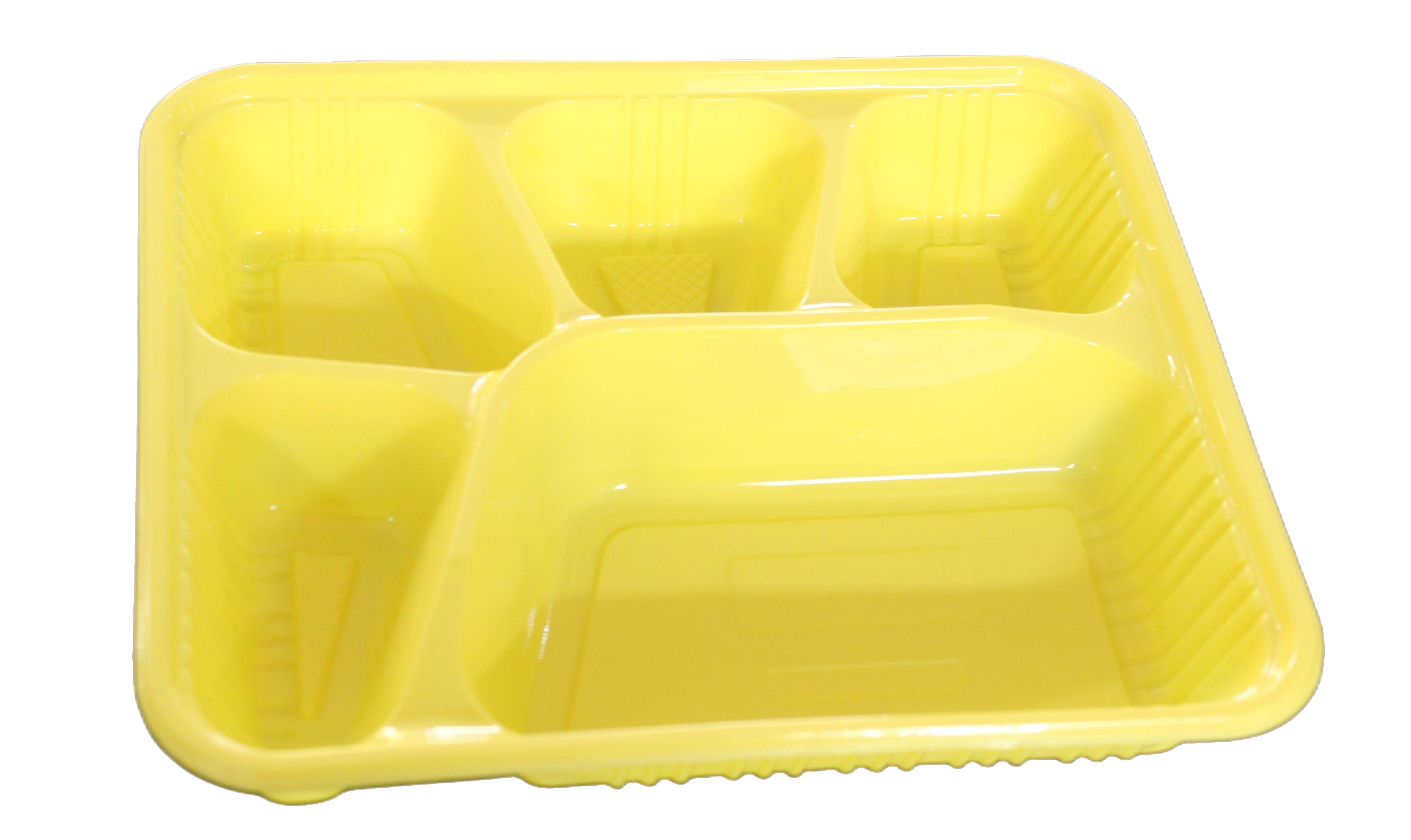 PP five compartmentlunch box (yl)